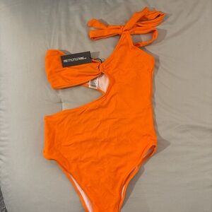 PrettyLittleThing Bright Orange Swimsuit